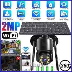 1080P IP Solar Wireless WIFI Outdoor CCTV PTZ Smart Home Security IR Camera UK