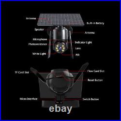 1080P IP Solar Wireless WIFI Outdoor CCTV PTZ Smart Home Security IR Camera UK