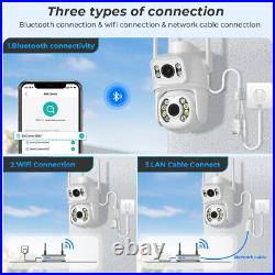 1/4x6MP Smart IP Camera WIFI Outdoor CCTV PTZ Security Home Wireless IR Cam IP65