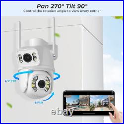 1/4x6MP Smart IP Camera WIFI Outdoor CCTV PTZ Security Home Wireless IR Cam IP65