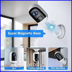 2K Outdoor Solar Wireless Security Camera System WiFi Home Battery CCTV Indoor