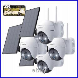 2K WIFI IP Camera Wireless Solar Outdoor CCTV PTZ Smart Home Security IR Camera