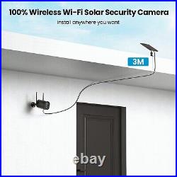 2PCS ieGeek Outdoor Solar Security Camera 2K Wireless Home WiFi Battery CCTV Cam