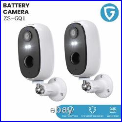 2PCS ieGeek Outdoor Wireless Security Camera 2K Home Battery WiFi CCTV System UK