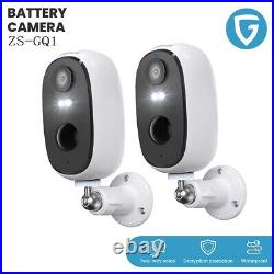 2PCS ieGeek Outdoor Wireless Security Camera Home WiFi Battery CCTV IR Cam UK