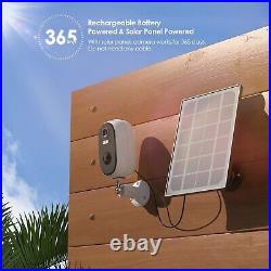 2PCS ieGeek Outdoor Wireless Solar Security Camera Home WiFi Battery CCTV System