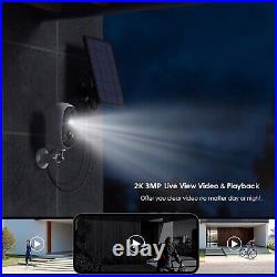 2PCS ieGeek Outdoor Wireless Solar Security Camera WiFi Home Battery CCTV System