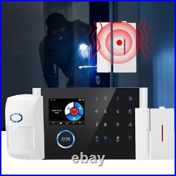 2.4 Wireless LED Screen GSM WiFi Smart Voice Home Burglar Security Alarm System