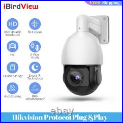 360° 8MP 4K Outdoor PoE PTZ IP Camera Security 50X Zoom CCTV Smart Home IR80m