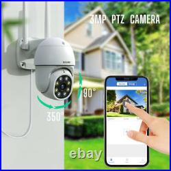 3MP Wireless Security Camera System Outdoor 1TB for 24/7 Recording Smart Home