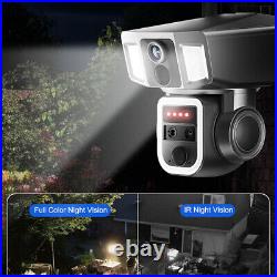 3 Lens CCTV IP Camera Outdoor Solar PTZ Smart Home Security IR Night Vision Cam