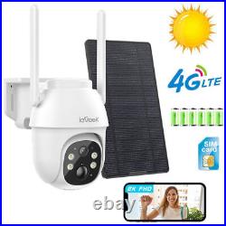 4G LTE Security Camera Outdoor Solar/Battery Wireless Smart Home CCTV & Sim Card