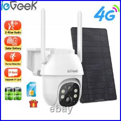 4G LTE Security Camera Outdoor Solar Battery Wireless Smart Home CCTV & Sim Card