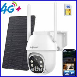 4G LTE Security Camera Outdoor Solar Battery Wireless Smart Home CCTV & Sim Card