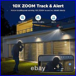 4K PoE Home Security CCTV Camera System Dual Lens 10x Zoom PTZ Set 8CH NVR 3TB