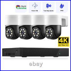 4K PoE PTZ Camera System Outdoor Home Security IP Camera Sets with Auto Tracking