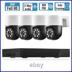 4K PoE Wired Security Camera System for Home Surveillance Protection No Internet