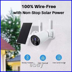 4MP WiFi Home Security Camera CCTV System Outdoor Solar Bullet 10CH NVR 500GB