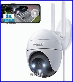 4PCS ieGeek Outdoor 2K 360°PTZ Security Camera Home Wireless WiFi CCTV System UK