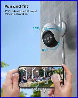 4PCS ieGeek Outdoor 2K 360°PTZ Security Camera Home Wireless WiFi CCTV System UK