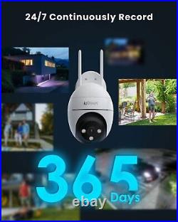 4PCS ieGeek Outdoor 2K 360°PTZ Security Camera Home Wireless WiFi CCTV System UK