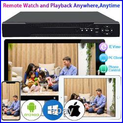 5MP CCTV DVR 4 Channel AHD 1920P Smart Digital Video Recorder VGA HDMI BNC UK