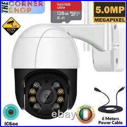 5MP Smart WIFI Calving Camera Outdoor PTZ IP Speed Dome CCTV Home Security 128GB