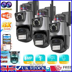 8MP 4K Dual Lens IP Camera Wireless WIFI Outdoor CCTV PTZ Home Security Camera #