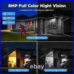 8MP PoE PTZ Security Camera Systems 4K Outdoor Home IP Surveillance CCTV NVR 3TB