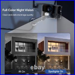 8MP WIFI Solar Power Battery Camera Dual Lens Night Vision Home Security Camera