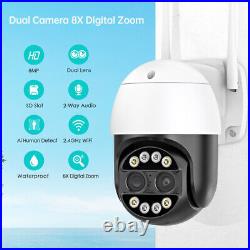 8MP WiFi CCTV Camera Outdoor Home Security System 4K PTZ Cam IR night Vision