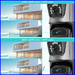 8MP Wireless IP Camera WIFI Outdoor CCTV PTZ Smart Home Security IR Cam IP66 UK