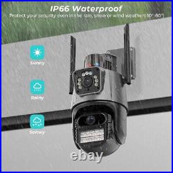 8MP Wireless IP Camera WIFI Outdoor CCTV PTZ Smart Home Security IR Cam IP66 UK