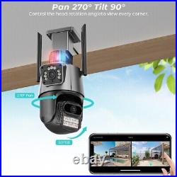 8MP Wireless IP Camera WIFI Outdoor CCTV PTZ Smart Home Security IR Cam IP66 UK