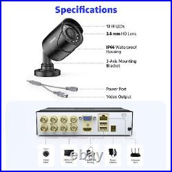 ANNKE 1080P CCTV Security Camera System 5MP Lite 8CH H. 265 eSSD DVR Home 1TB Kit