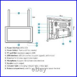 CCTV 4MP Security Camera System WiFi Touchscreen NVR Home Surveillance Outdoor