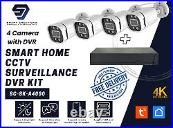 CCTV Camera Home Security System DVR Kit 4 CH 5MP XVR and 4 POE Camera