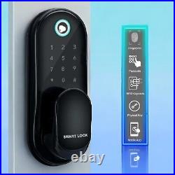 Deadbolt Door Lock Smart Pad Lock Fingerprint Passcode Key Home Security