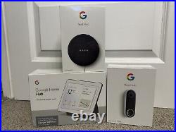 Google Nest Hello Wired Doorbell Smart Security Camera Home Hub Display Speaker