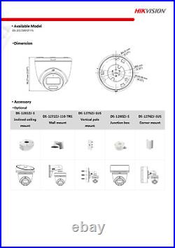 HIKVISION 5MP CCTV SECURITY CAMERA 3K SYSTEM AUDIO MIC ColorVU Mobile view KIT