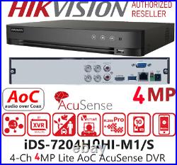 HIKVISION CCTV Camera System 4CH DVR Home Outdoor Security Kit with Hard Drive