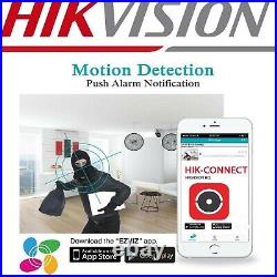 HIKVISION CCTV Camera System 4CH DVR Home Outdoor Security Kit with Hard Drive