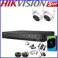 HIKVISION CCTV Home Security System full Kit IR CAMERA 5MP DVR Home outdoor UK