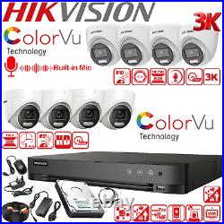 HIKVISION CCTV Security Camera Home System 2MP 5MP ColorVU Outdoor Night Vision