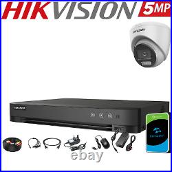 Hikvision 3k Cctv 5mp Home Security Camera MIC System Smart Colorvu Night Vision