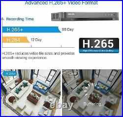 Hikvision 4K 8MP COLORVU CCTV KIT Home Audio CAMERA SYSTEM DVR + 2TB HDD IP67 UK