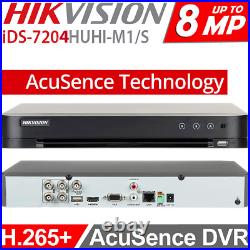 Hikvision 4K Audio CAMERA 8MP ColorVu CCTV Home SYSTEM DVR+ 500GB HDD Outdoor UK