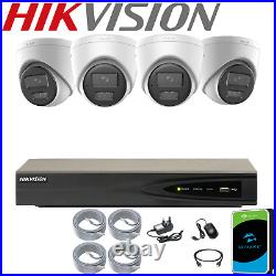 Hikvision 4K CCTV 8MP Security IP PoE Camera ColorVu System 4CH 8CH Home Outdoor