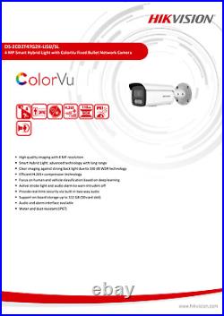 Hikvision 4MP ColorVu 24/7 AcuSense Outdoor IP Network Home Security CCTV Camera