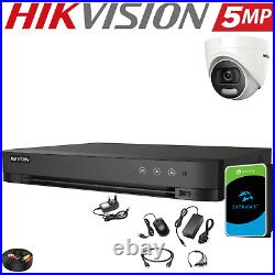 Hikvision 5mp Cctv Hd Colorvu Night Vision Outdoor Dvr Home Security System Kit